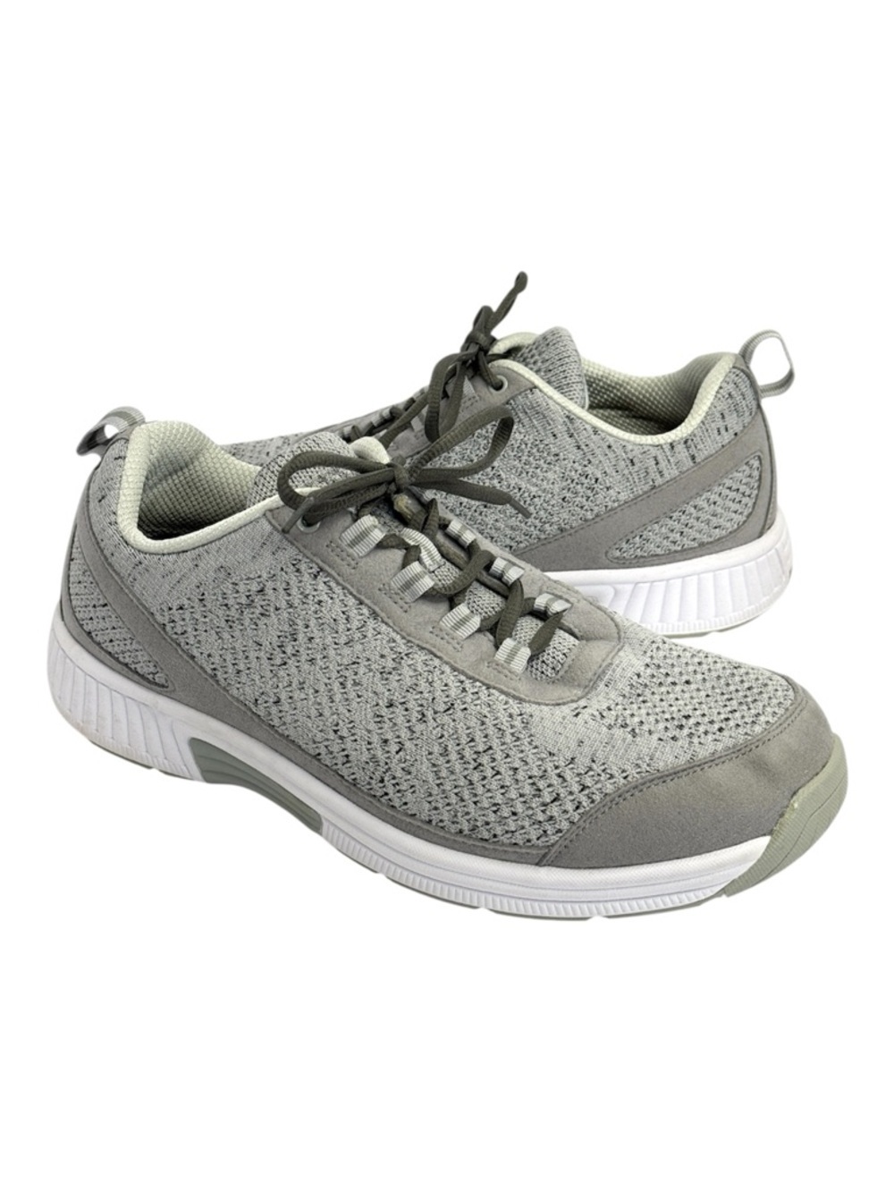 Orthofeet Gray Knit Men’s Sneakers Shoes Size 10.5 4E X-Wide